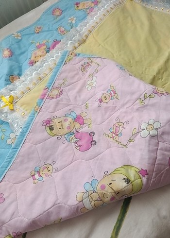 Nakışlı Mavi Pastel Çocuk Battaniyesi - Görsel 2