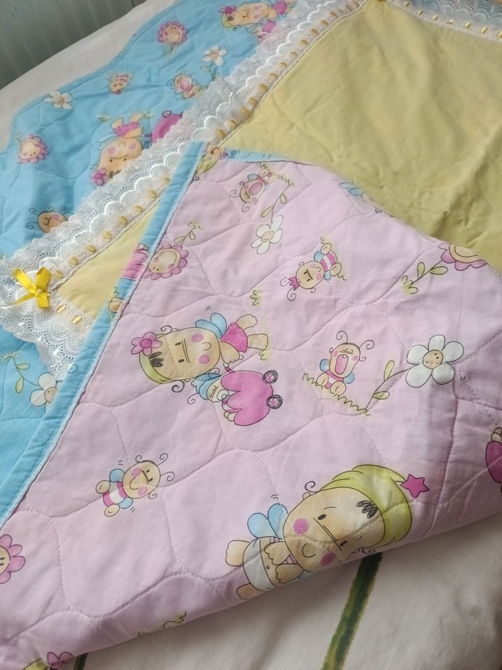 Nakışlı Mavi Pastel Çocuk Battaniyesi - Görsel 2