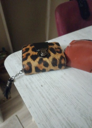 Kahverengi Leopar Desenli Fermuarlı Kadın Cüzdanı - Görsel 3