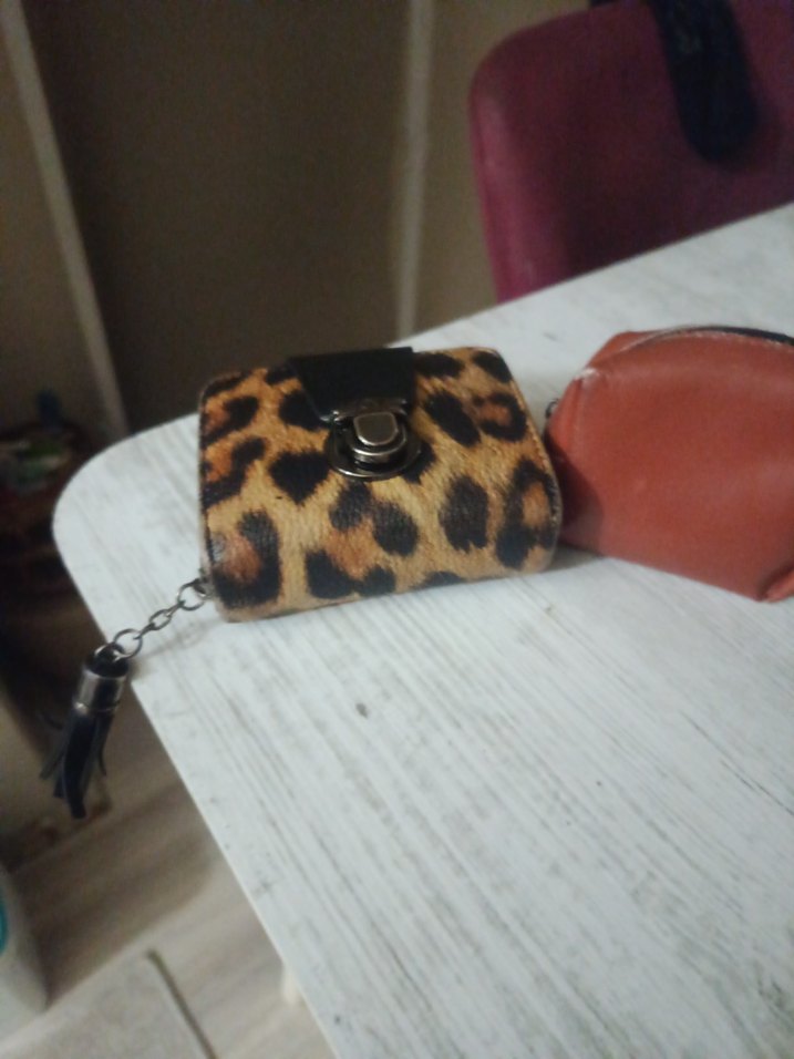 Kahverengi Leopar Desenli Fermuarlı Kadın Cüzdanı - Görsel 3