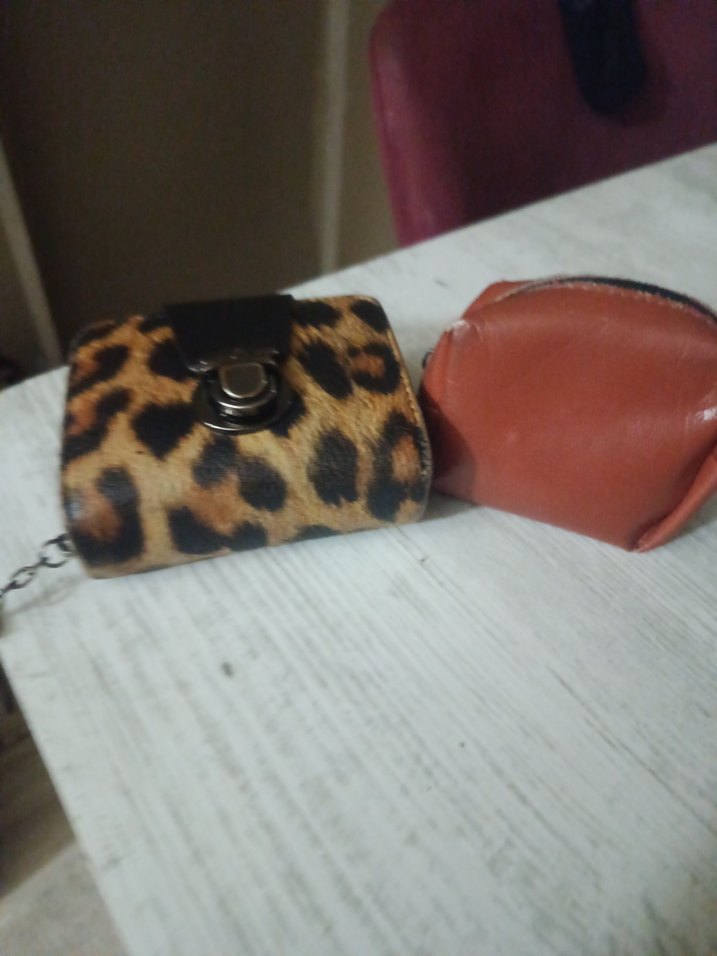 Kahverengi Leopar Desenli Fermuarlı Kadın Cüzdanı - Görsel 4