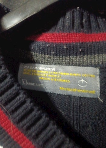 Siyah V Yaka Örgü Erkek Kazak - Görsel 3