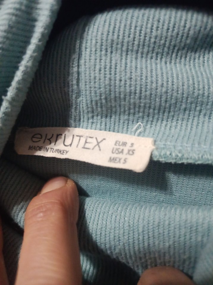 Gri Kadın Uzun Kollu Yüksek Yakalı Tunik - Görsel 3