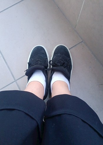 Siyah Gri Kadın Spor Ayakkabı - Görsel 4