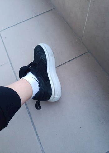 Siyah Gri Kadın Spor Ayakkabı - Görsel 2