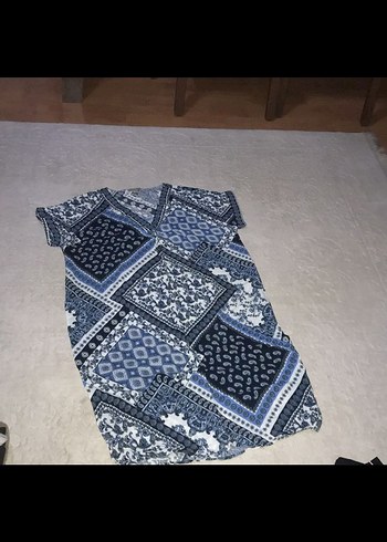 Mavi Bohem Desenli Kadın tunik