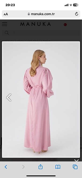 Zara Manuka Saten Elbise