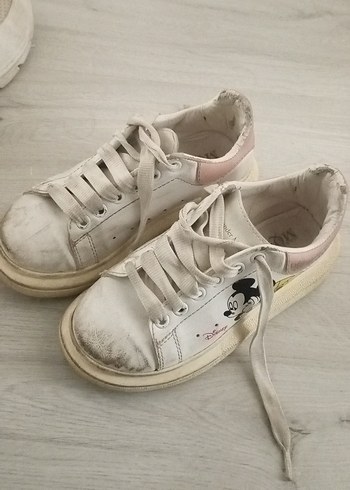Beyaz Bağcıklı çocuk Spor Ayakkabı