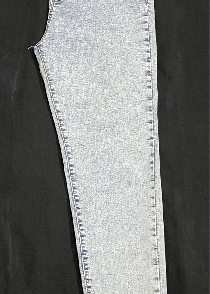 Dar paça kot pantolon - Görsel 3