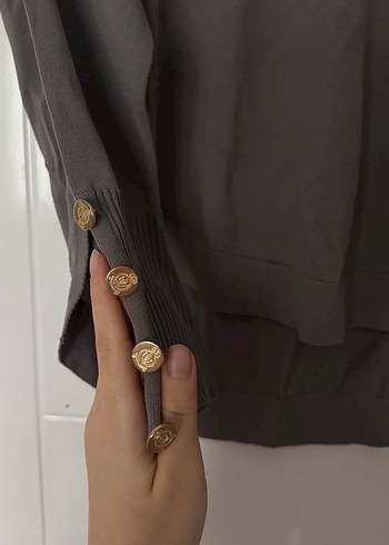 Siyah Rahat Kesim Kadın triko - Görsel 2