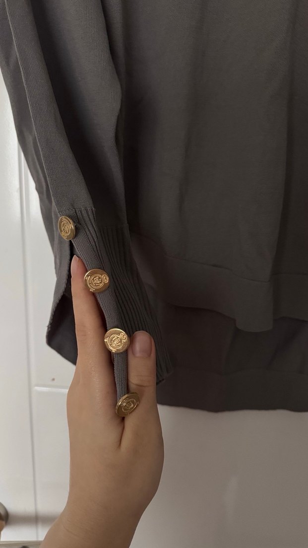 Siyah Rahat Kesim Kadın triko - Görsel 2