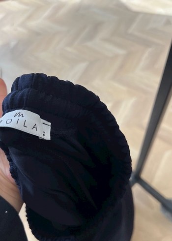 Moila kalın oysho kumaş Lacivert Kadın Uzun Salaş Etek - Görsel 3