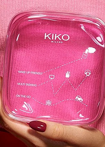 Pembe Parlak KIKO Makyaj Çantası