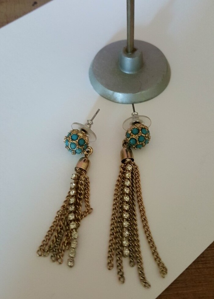 turkuaz tasli kupe - Görsel 3