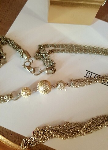 Gumus renk tomurcuklu kolye - Görsel 2