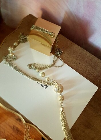 Gumus renk tomurcuklu kolye - Görsel 3