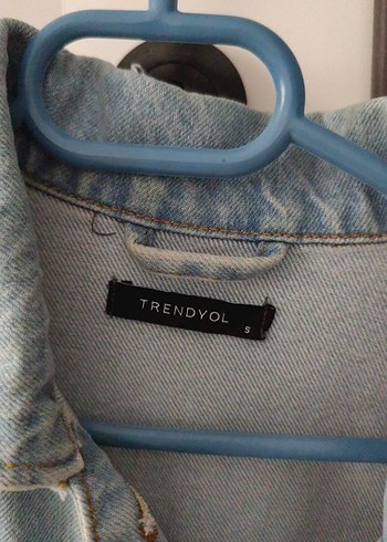 Düğmeli Mavi Kadın Denim Ceket - Görsel 3