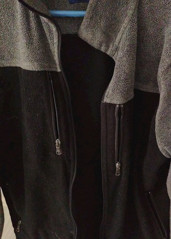 Gri Fermuarlı Erkek Polar Ceket - Görsel 2