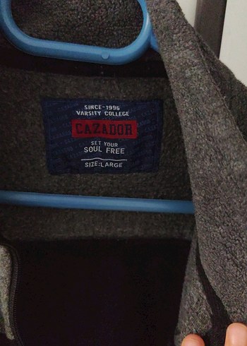 Gri Fermuarlı Erkek Polar Ceket - Görsel 3