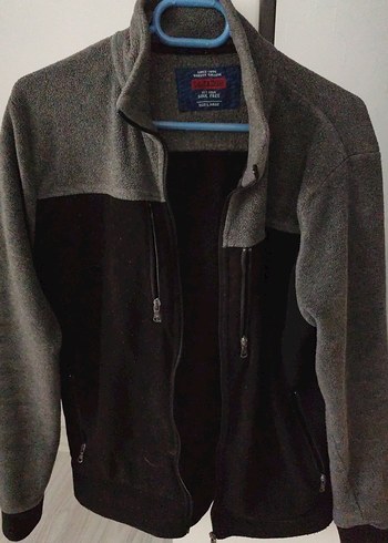 Gri Fermuarlı Erkek Polar Ceket - Görsel 4