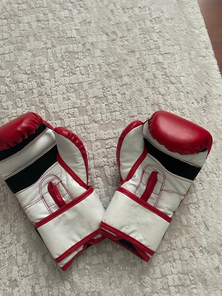 Kırmızı Erkek Boks Eldiveni Velcro - Görsel 2