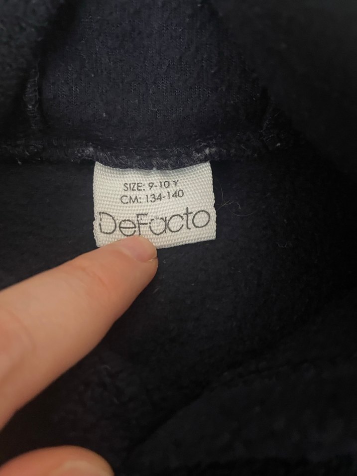 Kapüşonlu Siyah Erkek ÇocukSweatshirt - Görsel 3