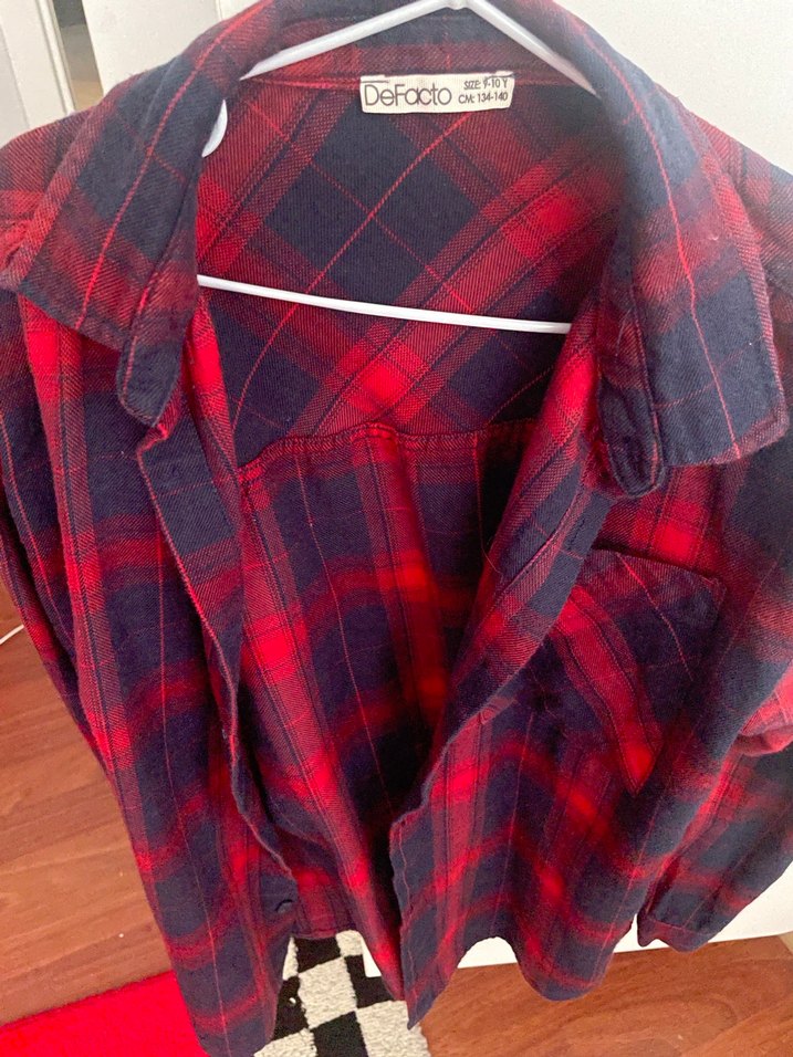 Kırmızı Ekoseli Erkek ÇocukGömlek - Görsel 4