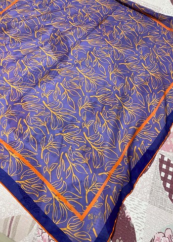 Turuncu Nakışlı Uzun Keten Gömlek - Görsel 4