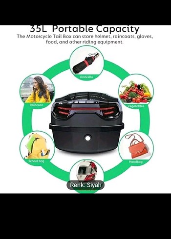 Motor Arka Çanta 35 Litre SIFIR - Görsel 6