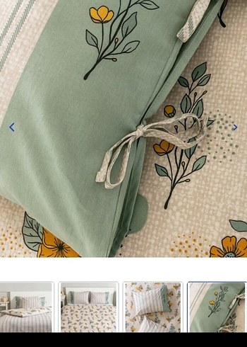 Pastel Çiçek Desenli Bej Nevresim Takımı - Görsel 3