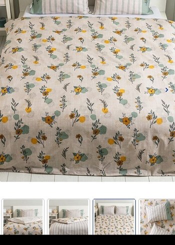 Pastel Çiçek Desenli Bej Nevresim Takımı - Görsel 5