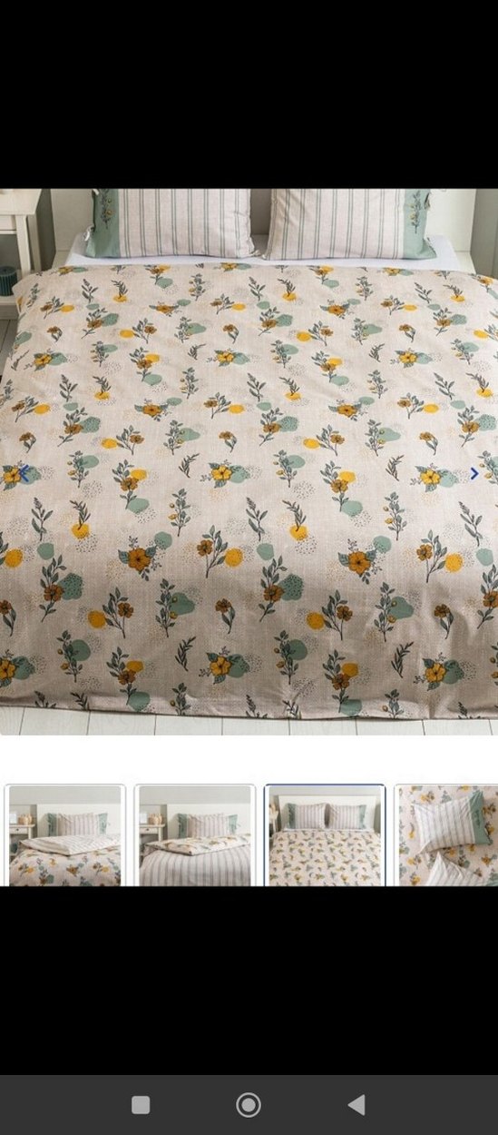 Pastel Çiçek Desenli Bej Nevresim Takımı - Görsel 5