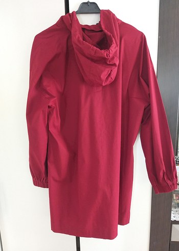 Bordo Kapüşonlu Uzun Kadın Tunik - Görsel 2