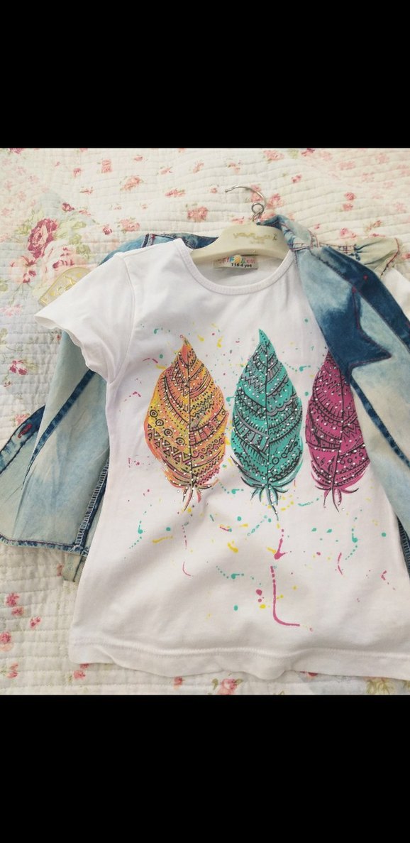 Nakışlı Düğmeli Kız Çocuk Alt-Üst Takım - Görsel 3