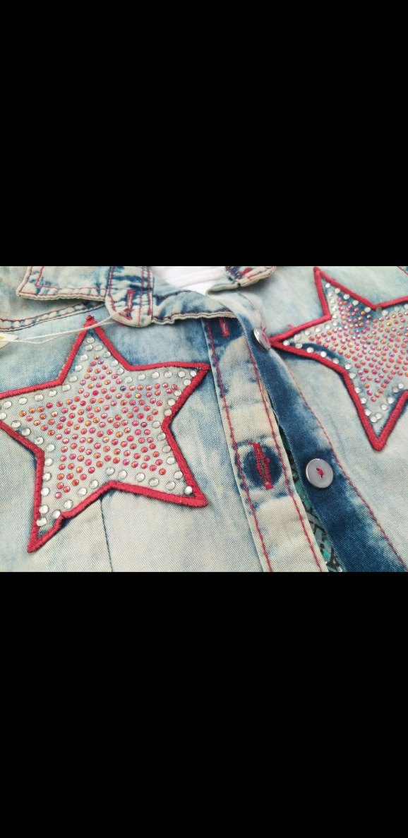 Nakışlı Düğmeli Kız Çocuk Alt-Üst Takım - Görsel 2