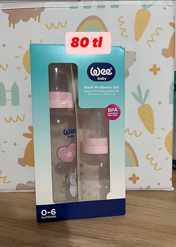 Wee Baby Pembe PP Biberon Seti 0-6 Ay