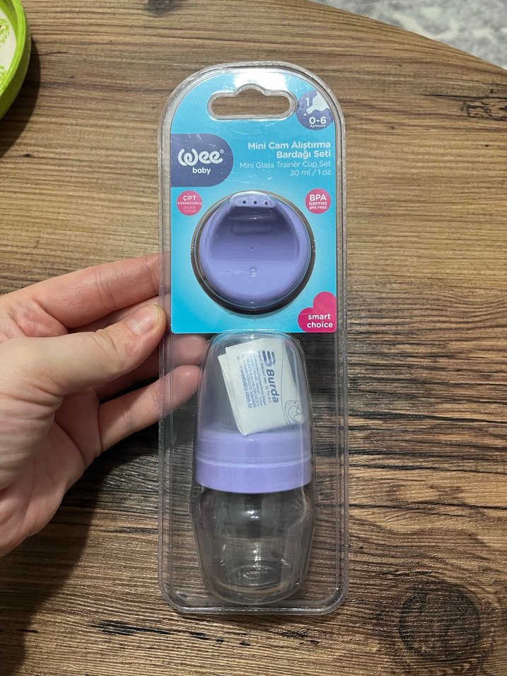 Burda Mini Cam Alıştırma Bardağı Seti Mor - Görsel 2