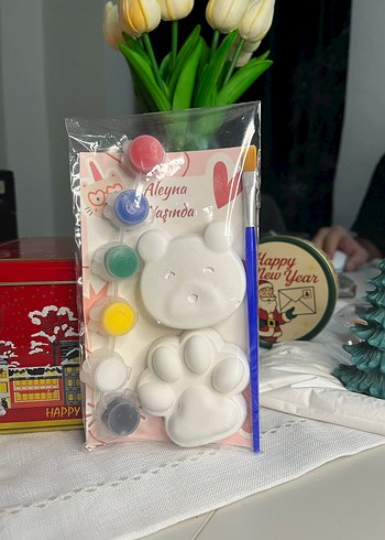 Ayıcık temalı taş Boyama Seti - Görsel 2