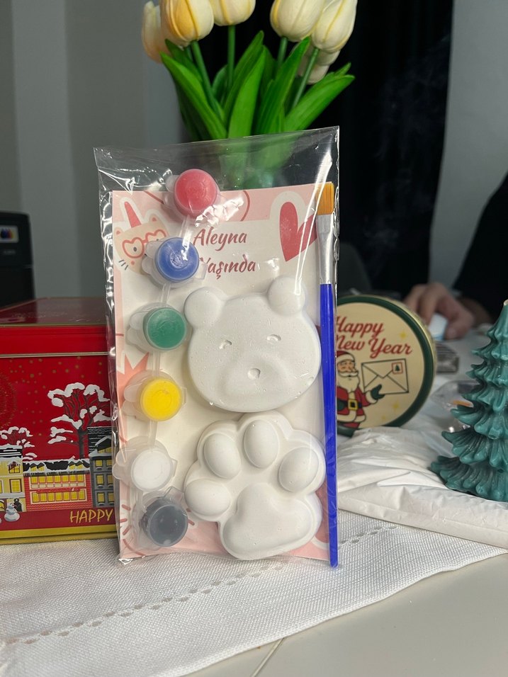 Ayıcık temalı taş Boyama Seti - Görsel 2