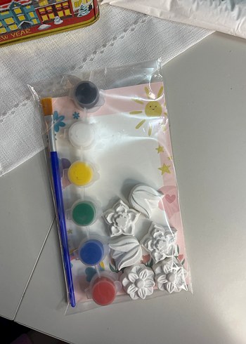 Çiçek temalı taş boyama doğum günü aktivite seti - Görsel 3