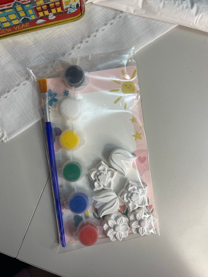 Çiçek temalı taş boyama doğum günü aktivite seti - Görsel 3