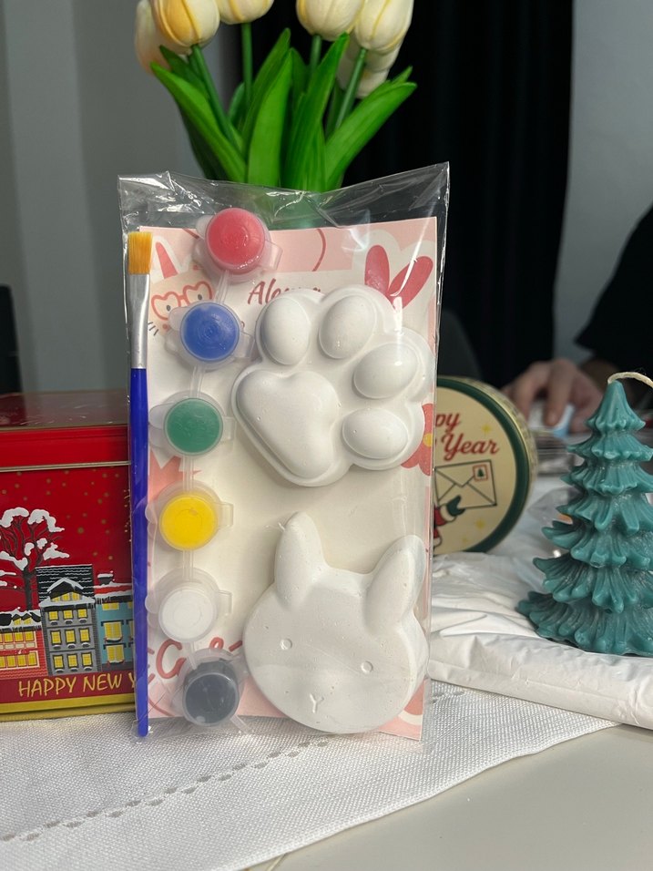 Tavşan temalı taş Boyama Seti - Görsel 2