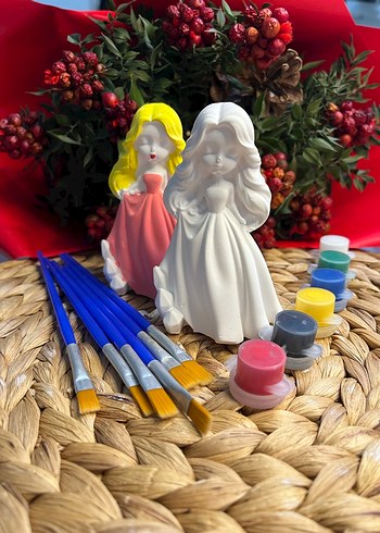 Beyaz Boyanabilir Kız Figürleri Seti - Görsel 4