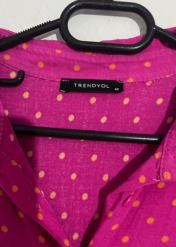 Pembe  Uzun Düğmeli Bohem Elbise - Görsel 4