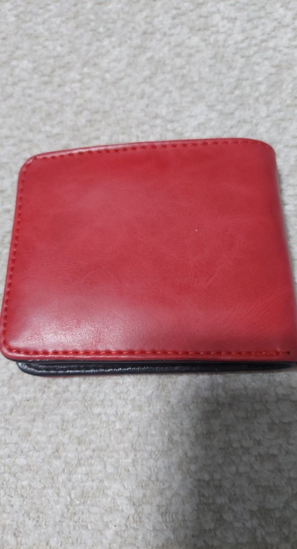 Parlak Kırmızı Minimalist Erkek Cüzdan - Görsel 3