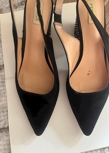 ipekyol Siyah Süet Tokalı Stiletto