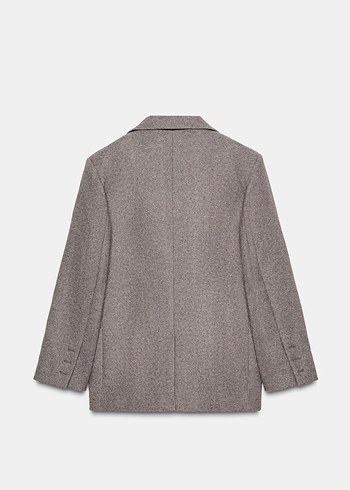 Zara Omuz Pedli Balık Sırtı Blazer - Görsel 5