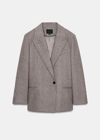 Zara Omuz Pedli Balık Sırtı Blazer - Görsel 4