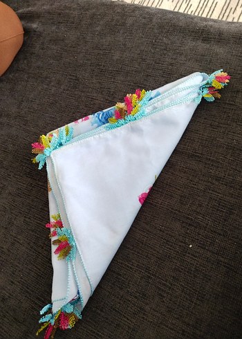 İğne oyası yazma tülbent - Görsel 2