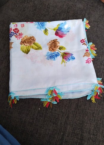 İğne oyası yazma tülbent - Görsel 3